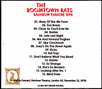 Boomtown Rats/London,UK 1978 Complete