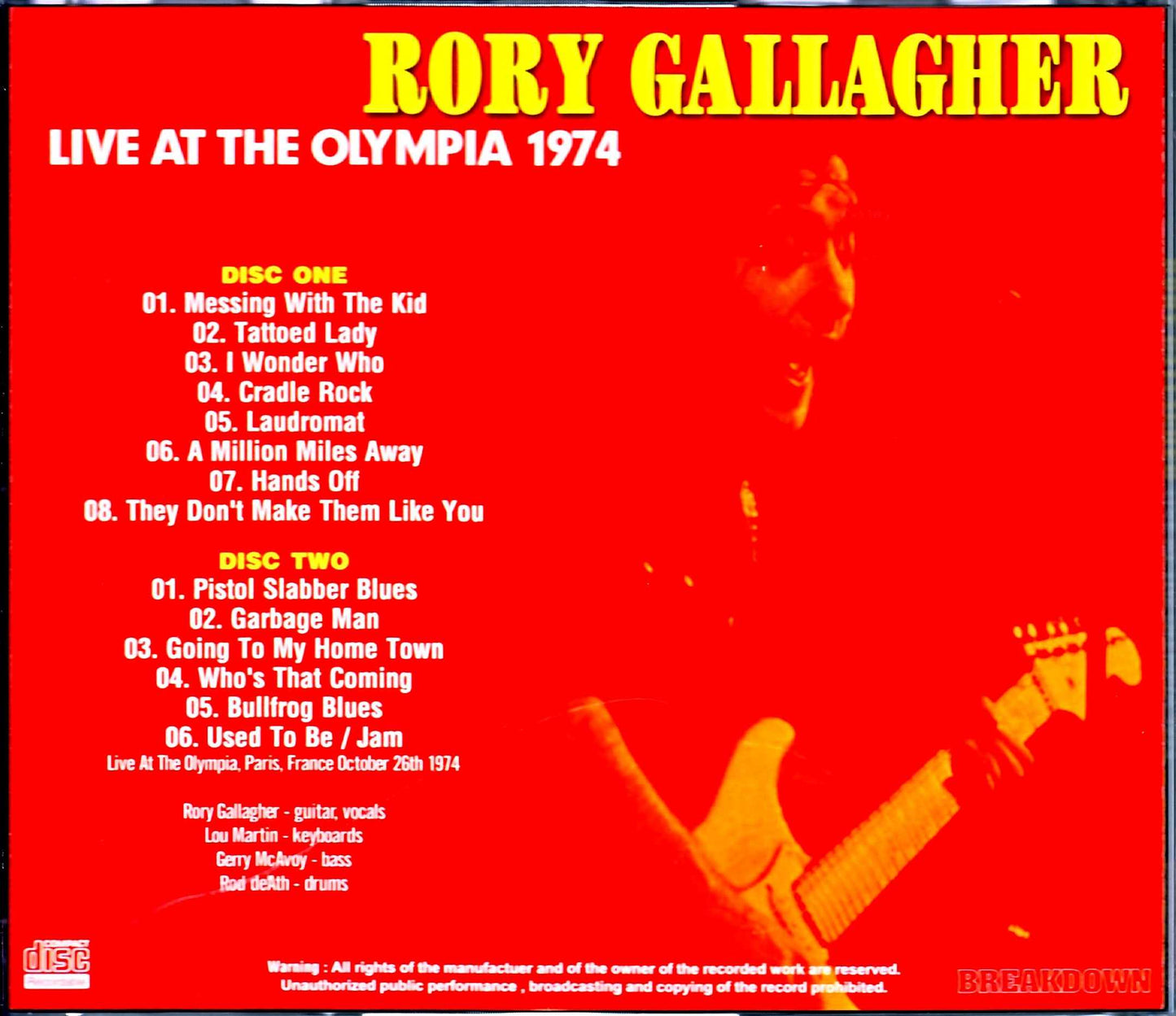 Rory Gallagher/France 10.26.1974