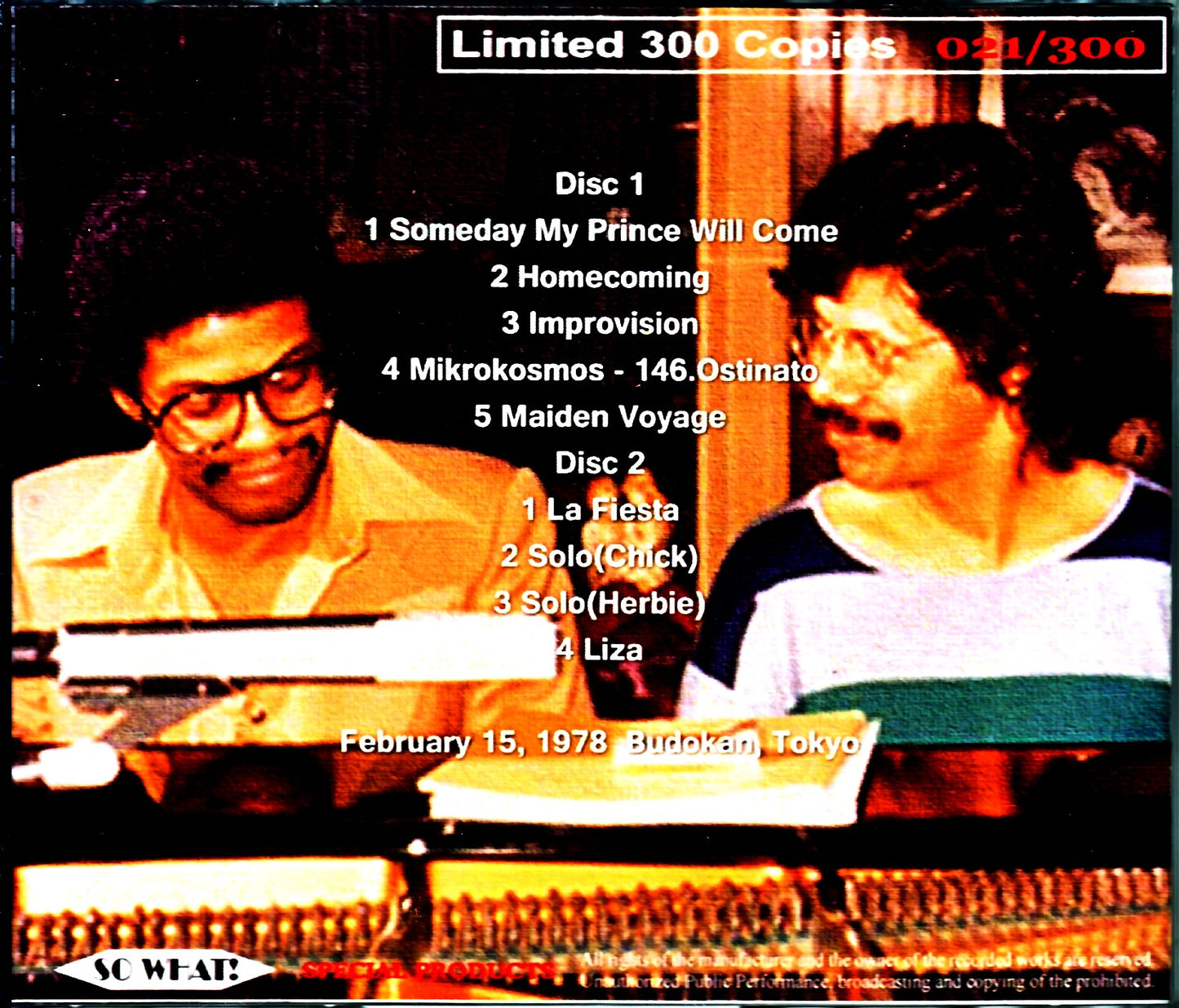 Herbie Hancock,Chick Corea Duo/Tokyo,Japan 1978 Complete