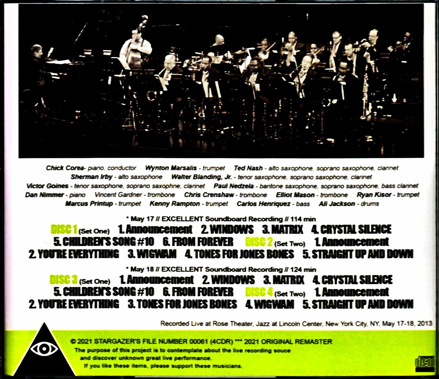 Chick Corea Wynton Marsalis and the Jalc Orchestra/NY,USA 2013 2Days