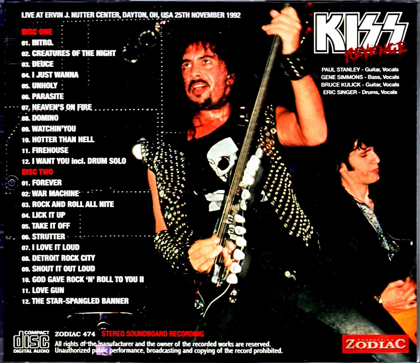 Kiss/OH,USA 11.25.1992