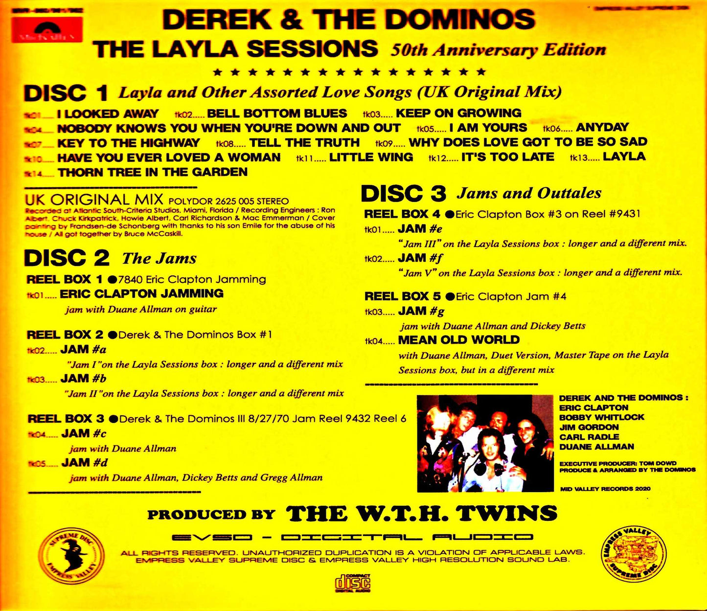 Derek & the Dominos/Layla Sessions 50th Anniversary