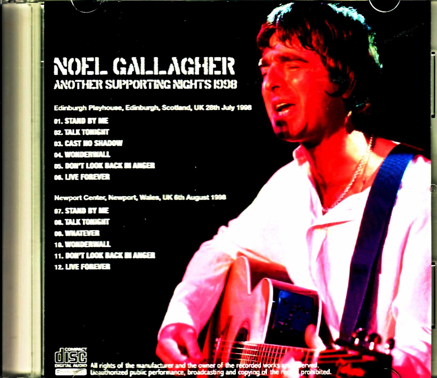 Noel Gallagher/Scotland,UK 1998 & more