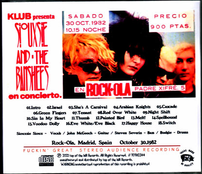 Siouxsie and the Banshees/Spain 10.30.1982 Complete