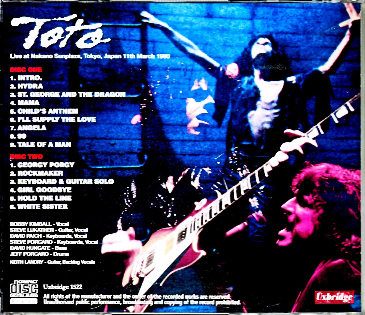 Toto/Tokyo,Japan 3.11.1980