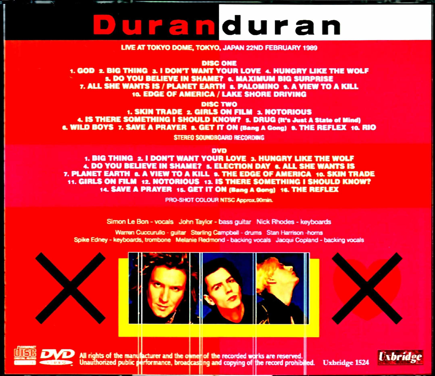 Duran Duran/Tokyo,Japan 1989 S & V