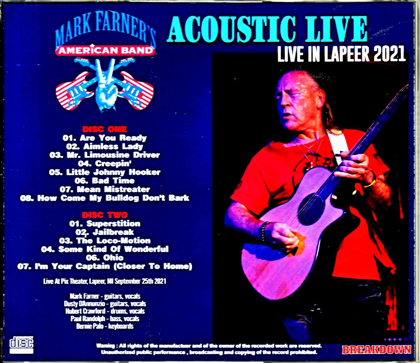 Mark Farner's American Band ex Grand Funk Railroad/MI,USA 2021
