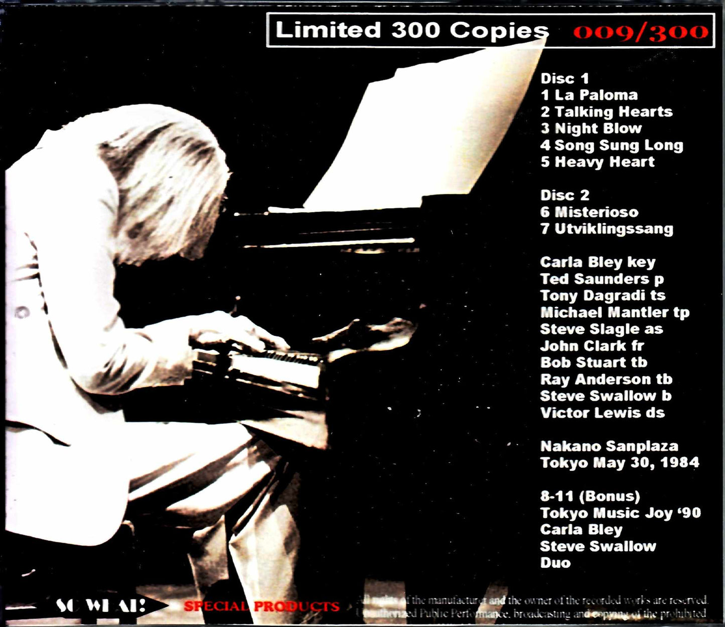 Carla Bley/Tokyo,Japan 1984 & more