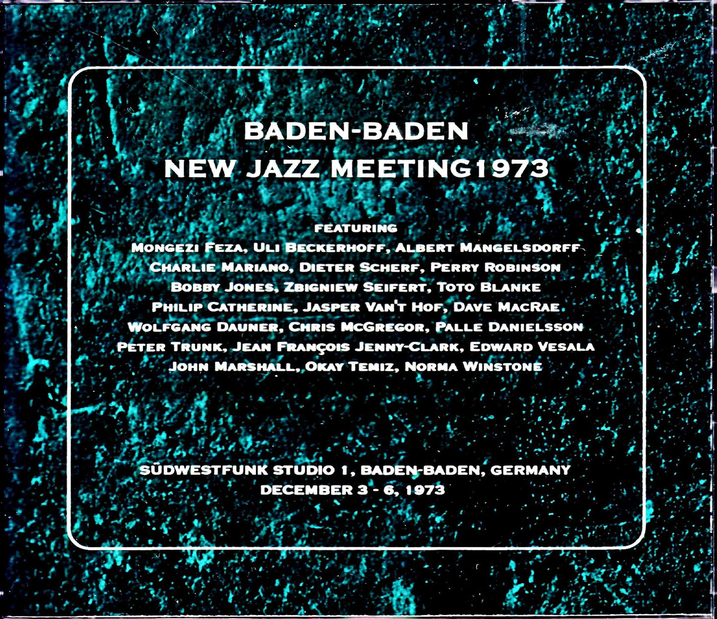 Various Artists Philip Catherine,Zbigniew Seifert,John Marshall/Baden - Baden Germany 1973