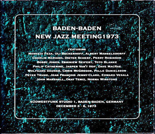 Various Artists Philip Catherine,Zbigniew Seifert,John Marshall/Baden - Baden Germany 1973