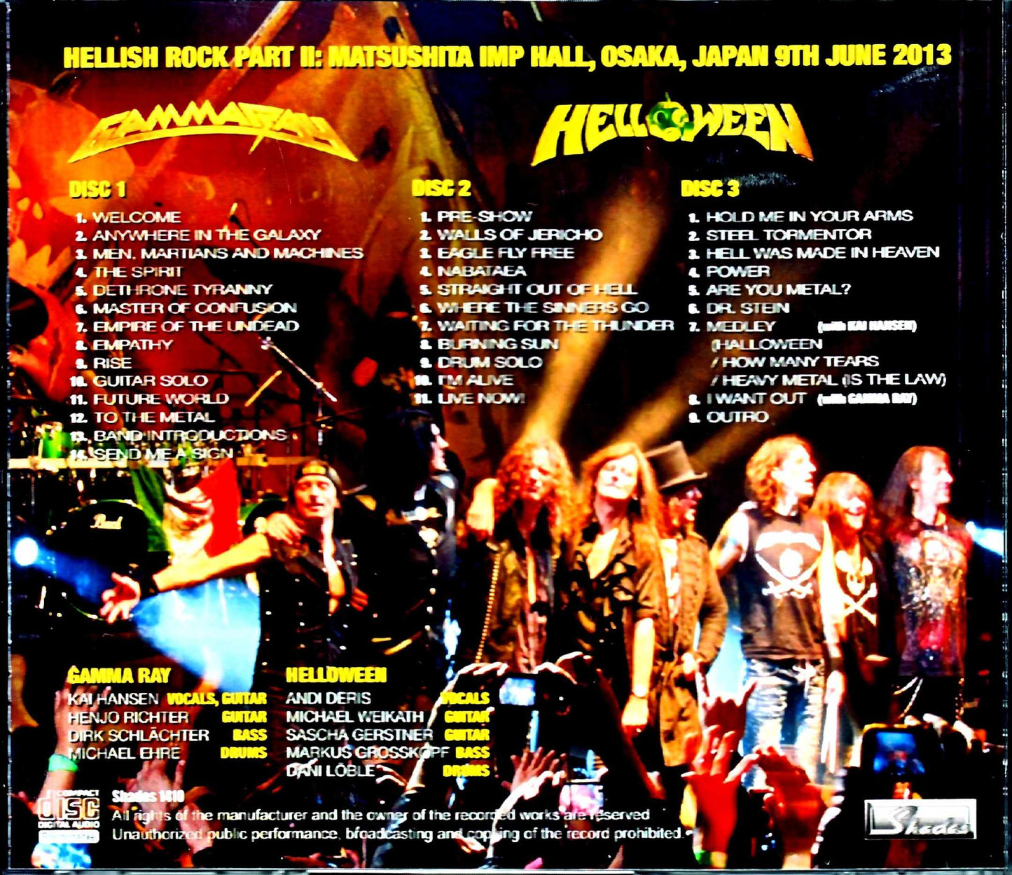 Helloween Gamma Ray/Osaka,Japan 2013 Complete