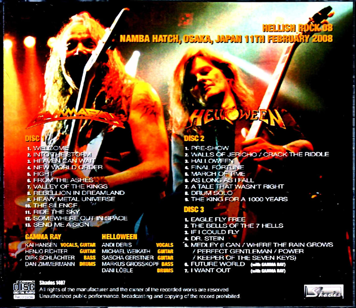 Helloween Gamma Ray/Osaka,Japan 2008 Complete