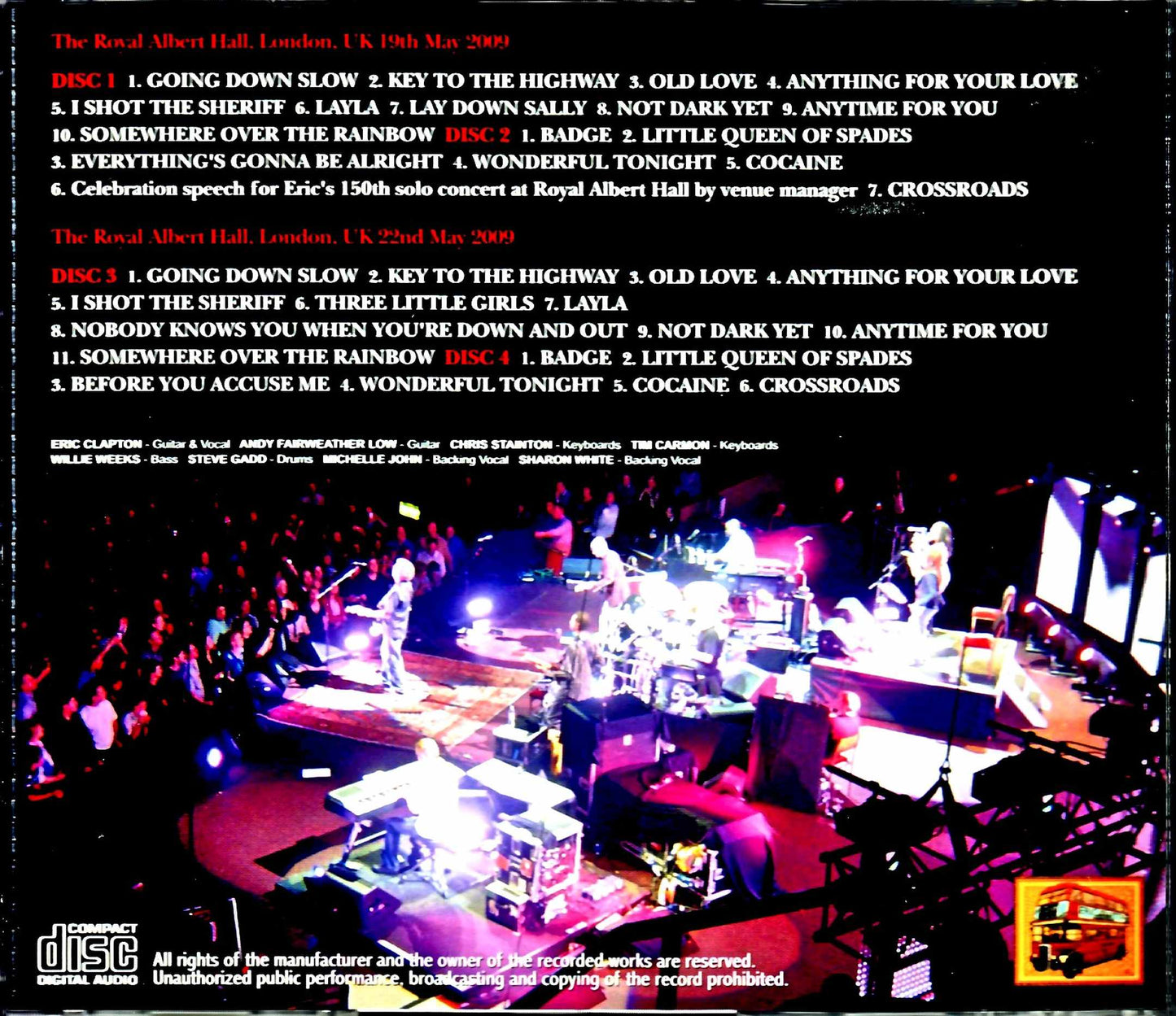 Eric Clapton/London,UK 2009 2Days DAT Master Complete