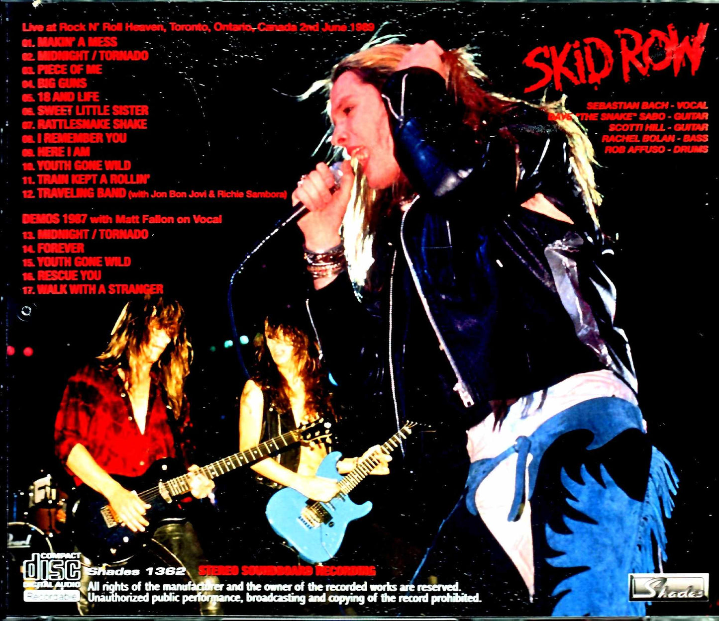 Skid Row/Canada 1989 & more