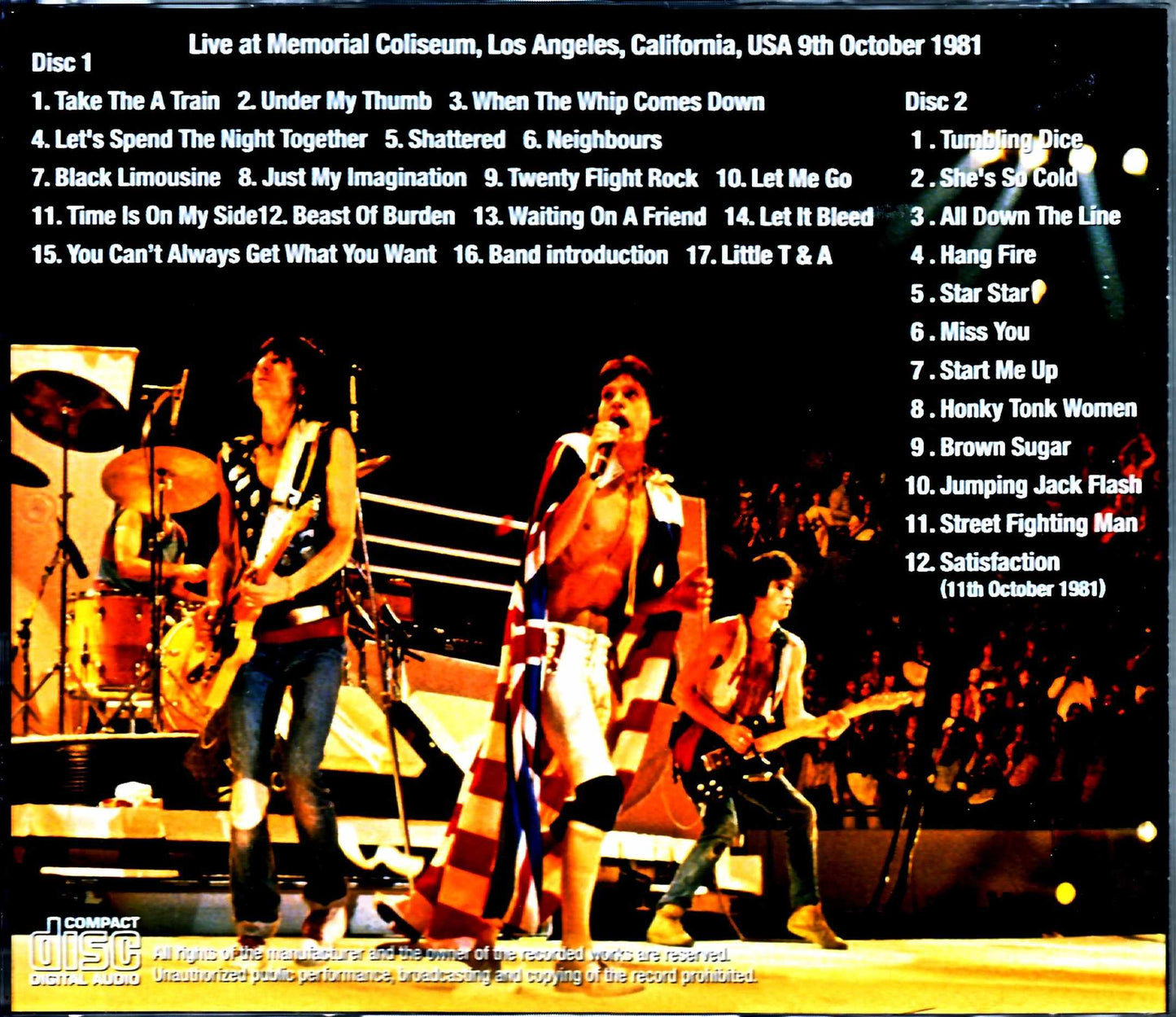 Rolling Stones/CA,USA 10.9.1981 Complete & more