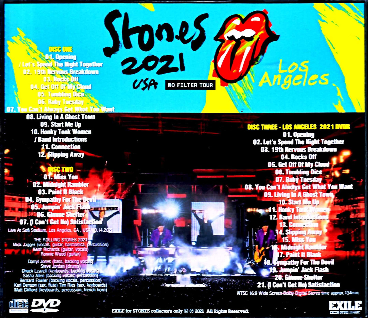 Rolling Stones/CA,USA 10.14.2021 Complete S & V