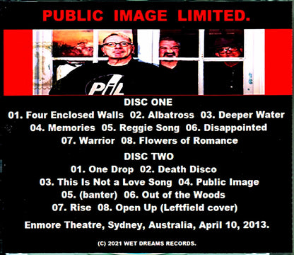 P.I.L. Public Image Limited. Public Image Limited/Australia 2013 Complete