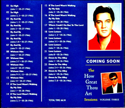 Elvis Presley Golden Hymn Sessions 2How Great Thou Art Sessions