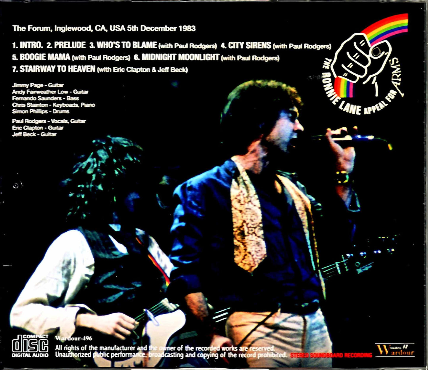 Jimmy Page Eric Clapton, Jeff Beck, Paul Rodgers Jimmy Page/CA,USA 12.5.1983