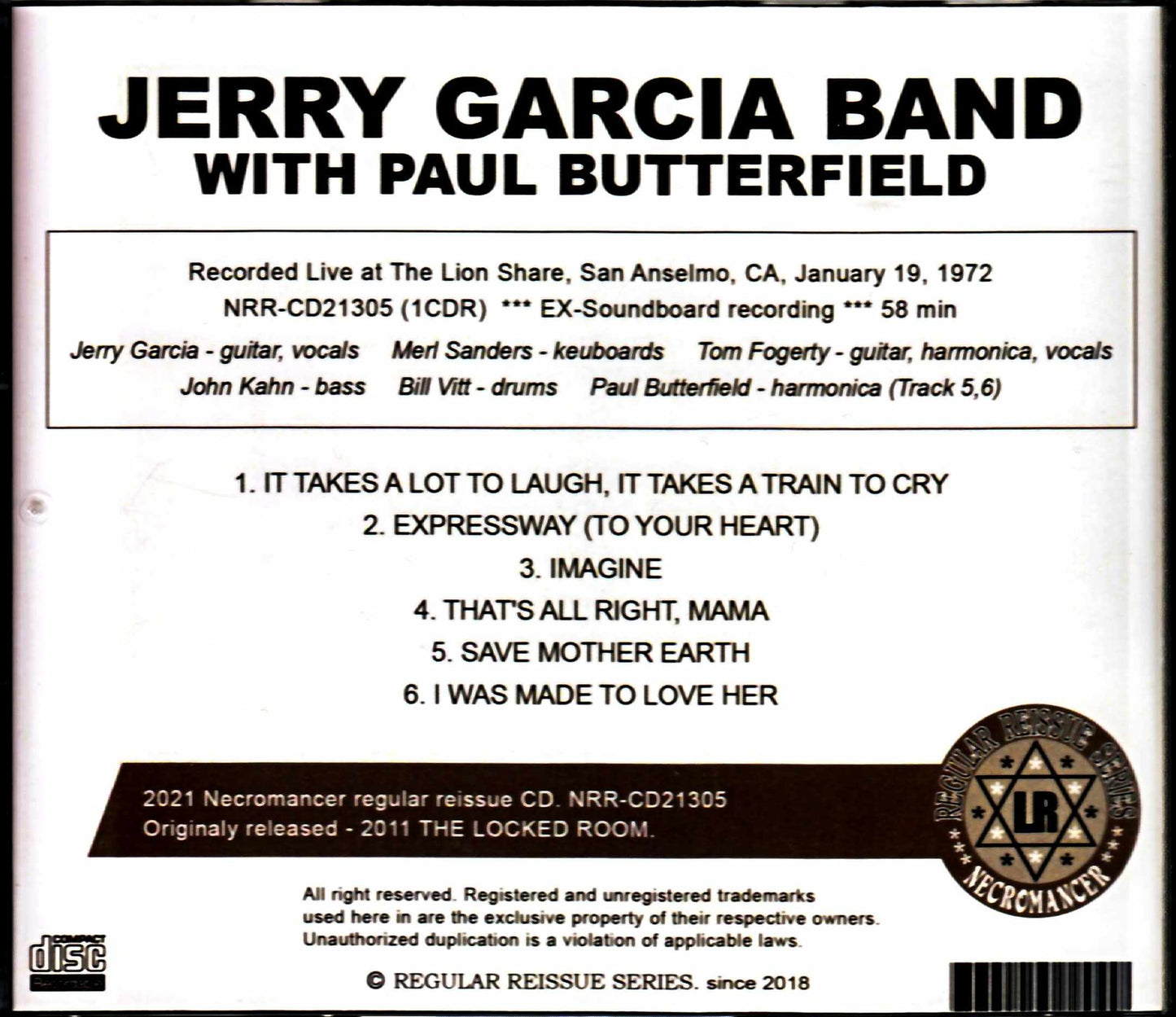 Jerry Garcia Band ex. Grateful Dead Jerry Garcia/CA,USA 1972