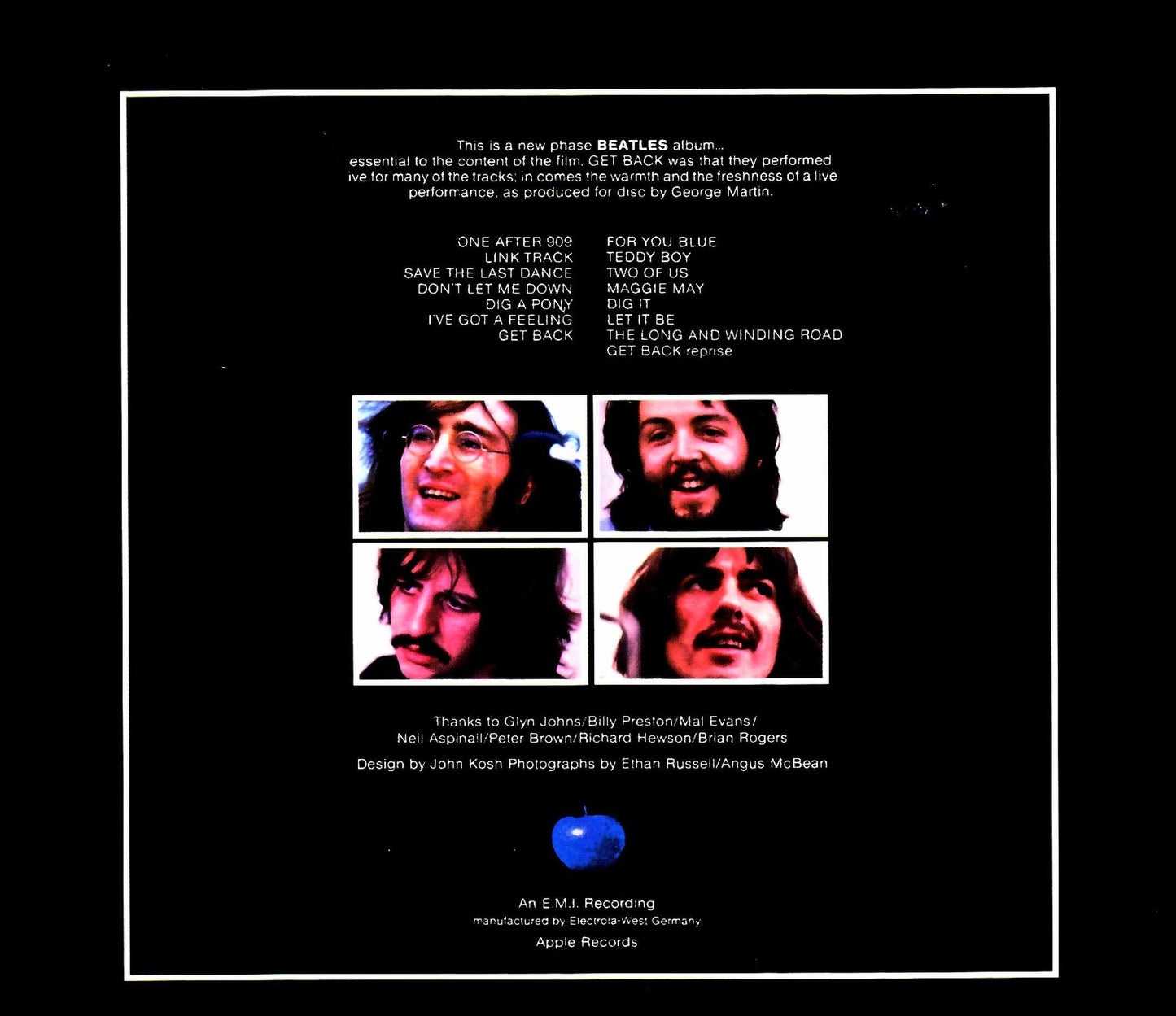 Beatles/Get Back Rough Mix Version #3