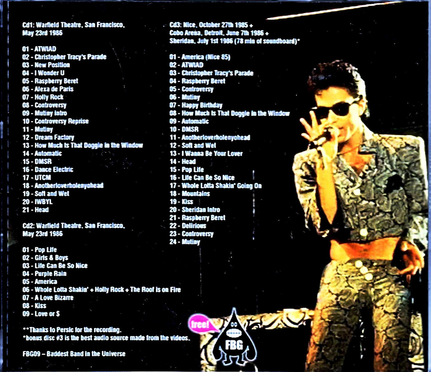 Prince/CA,USA 5.23.1986 Complete & more