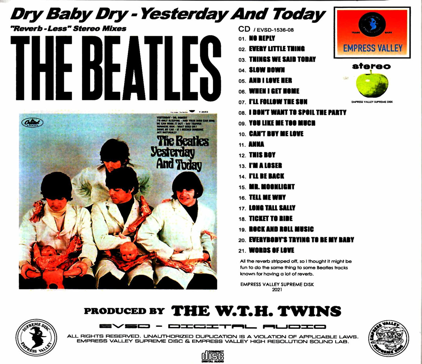 Beatles The Beatles/Yesterday and Today Dry Baby Dry Jacket 4