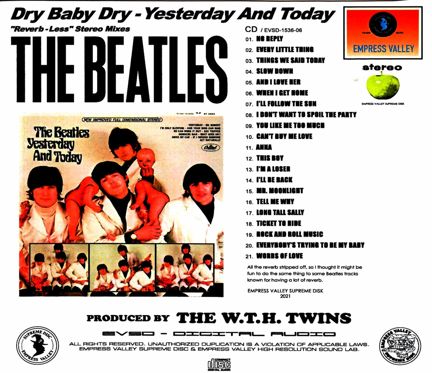 Beatles/Yesterday and Today Dry Baby Dry Yesterday and Today Dry Baby Dry Jacket 6