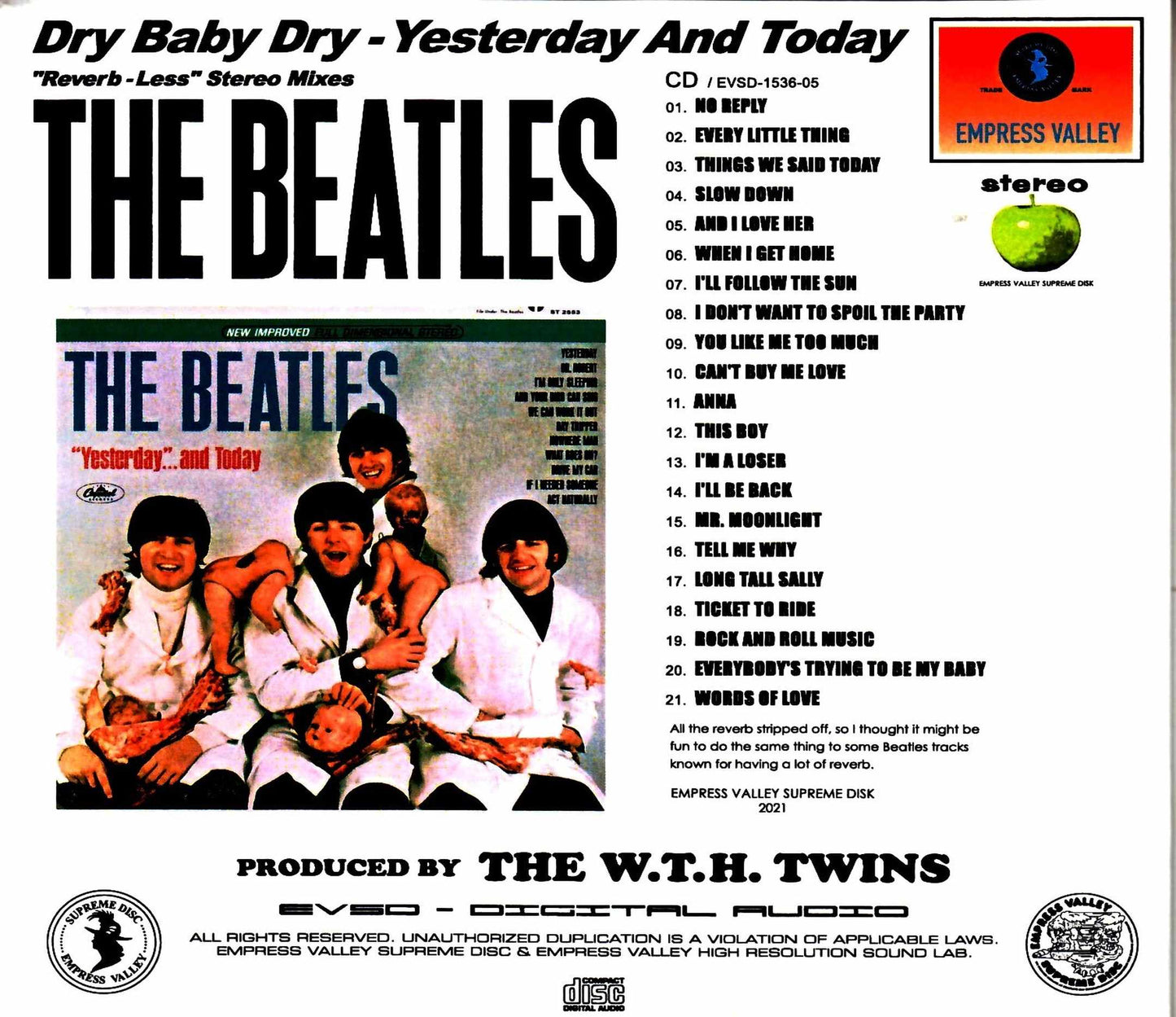 Beatles The Beatles/Yesterday and Today Dry Baby Dry Jacket 9