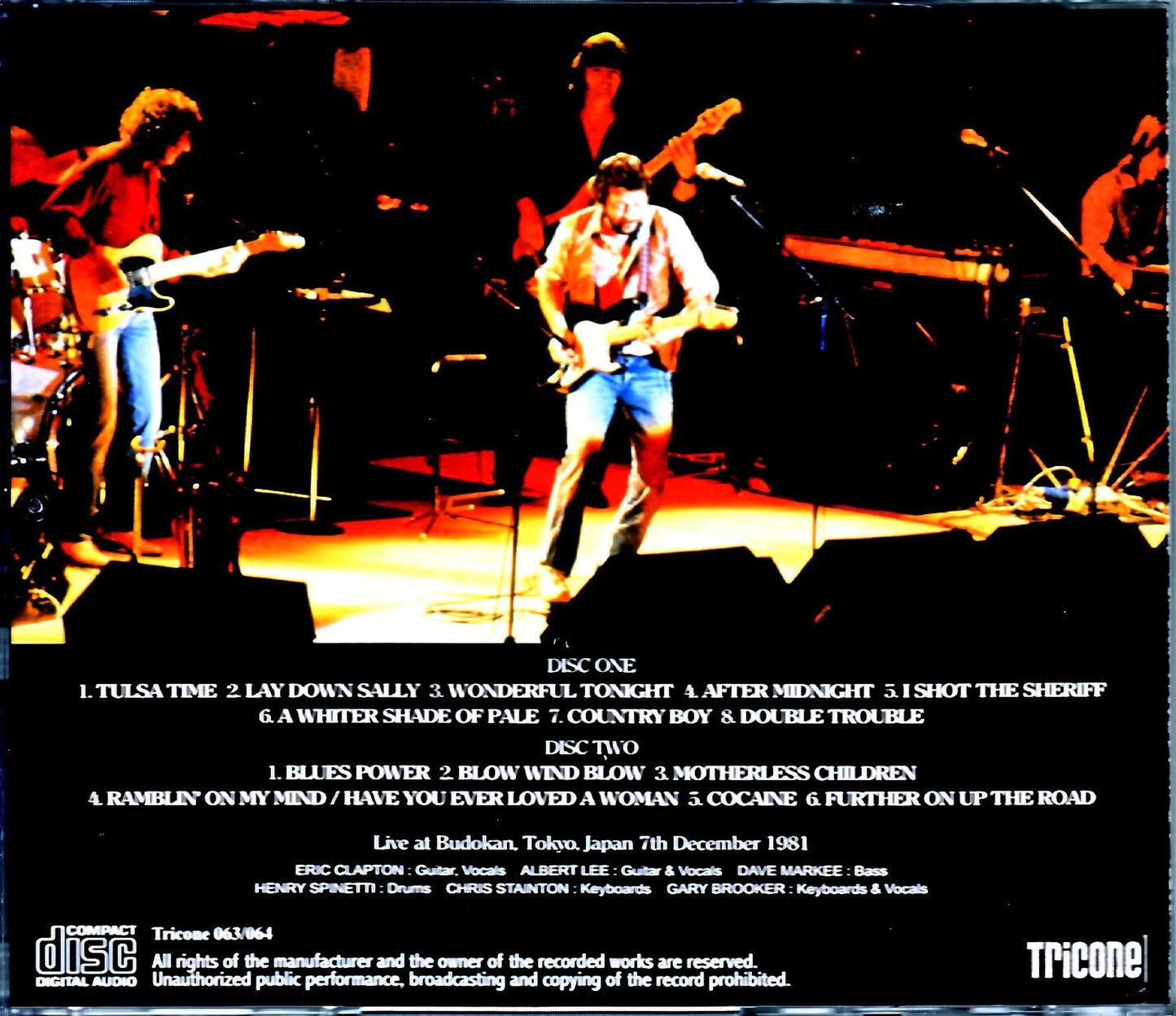 Eric Clapton/Tokyo,Japan 12.7.1981