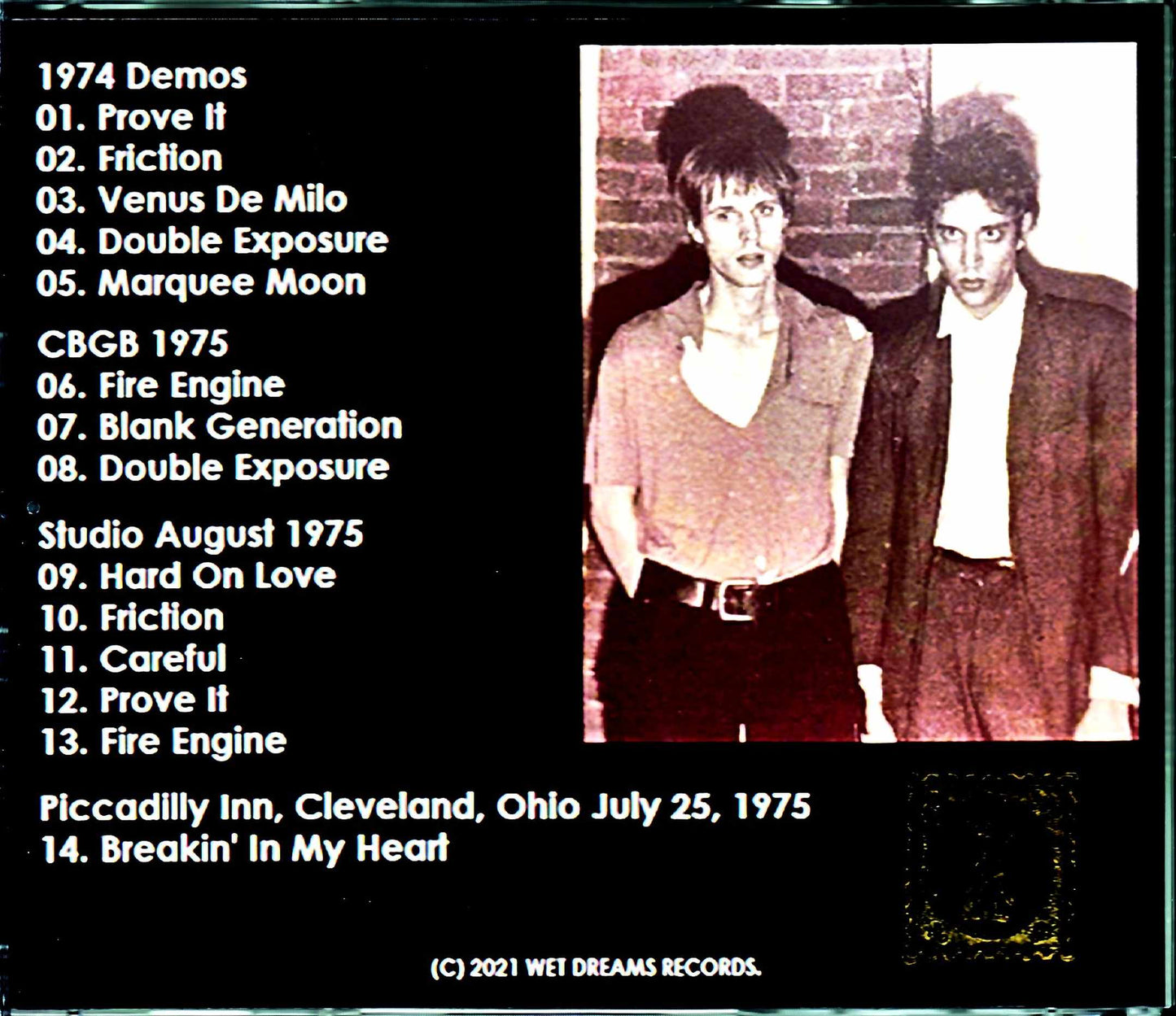 Television Richard Hell Television Richard Hell/Recording Demos 1974-1975