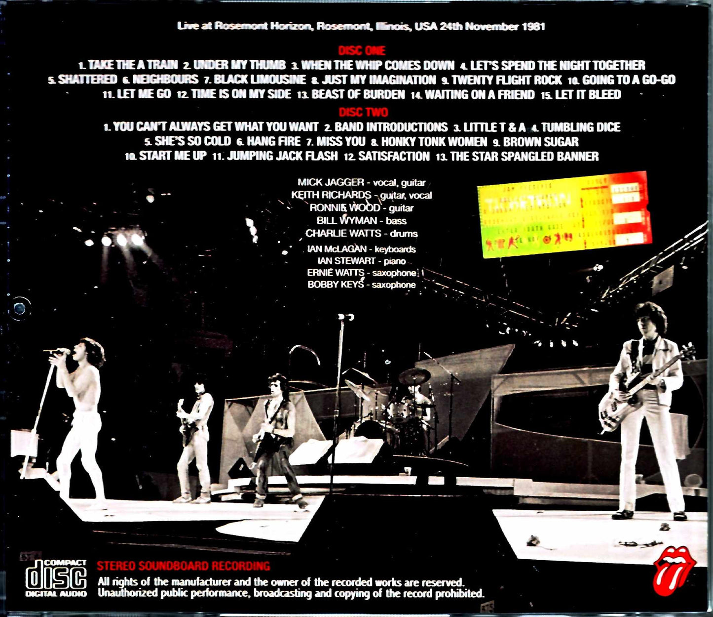 Rolling Stones Rolling Stones/IL,USA 11.24.1981 Remastered