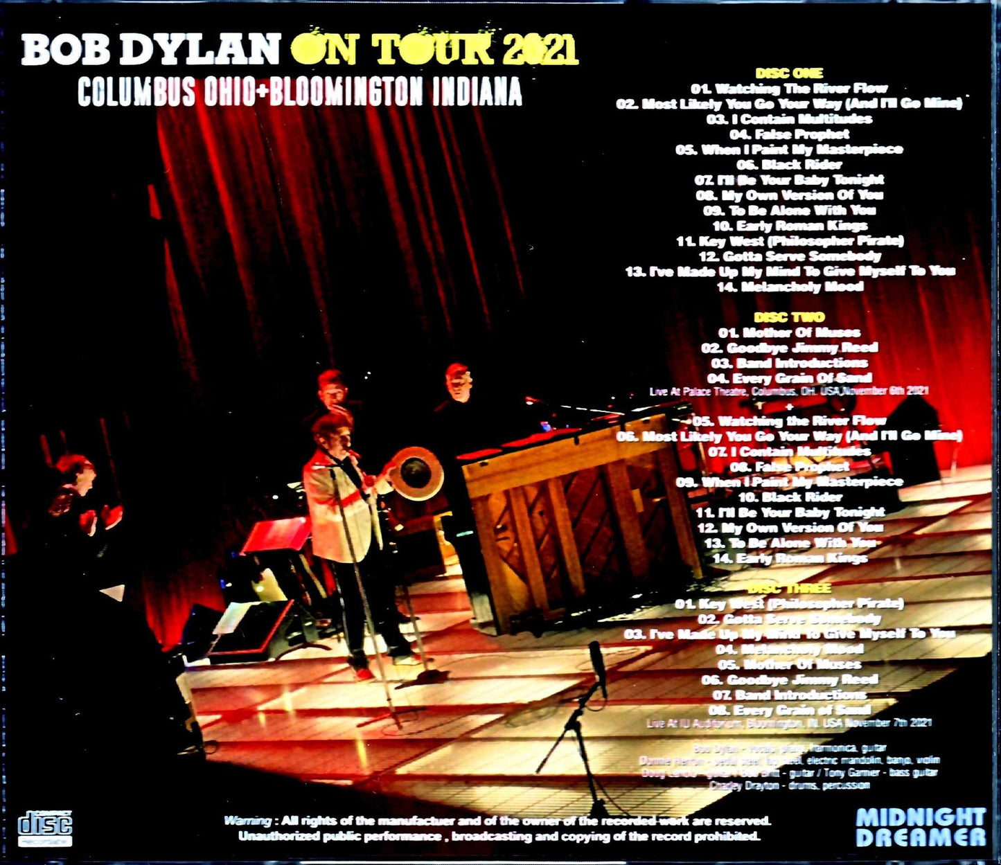 Bob Dylan Bob Dylan/OH,USA 2021 & more Complete