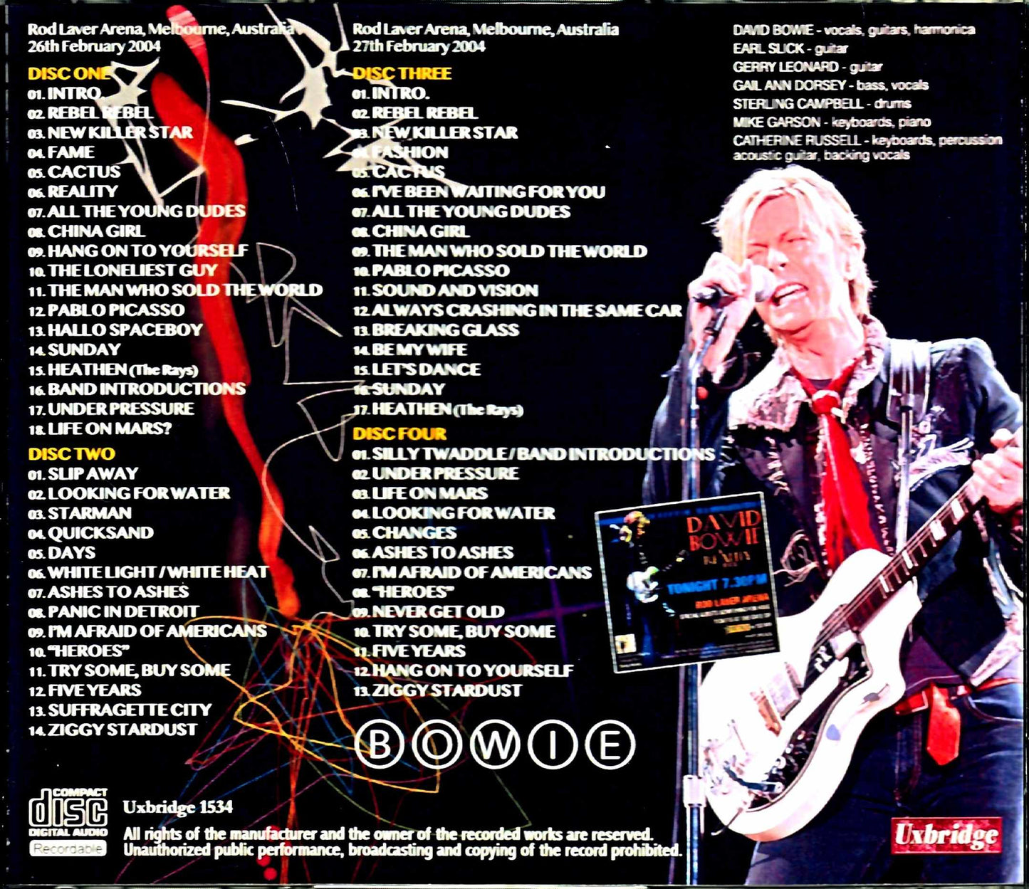 David Bowie/Australia 2004 2Days