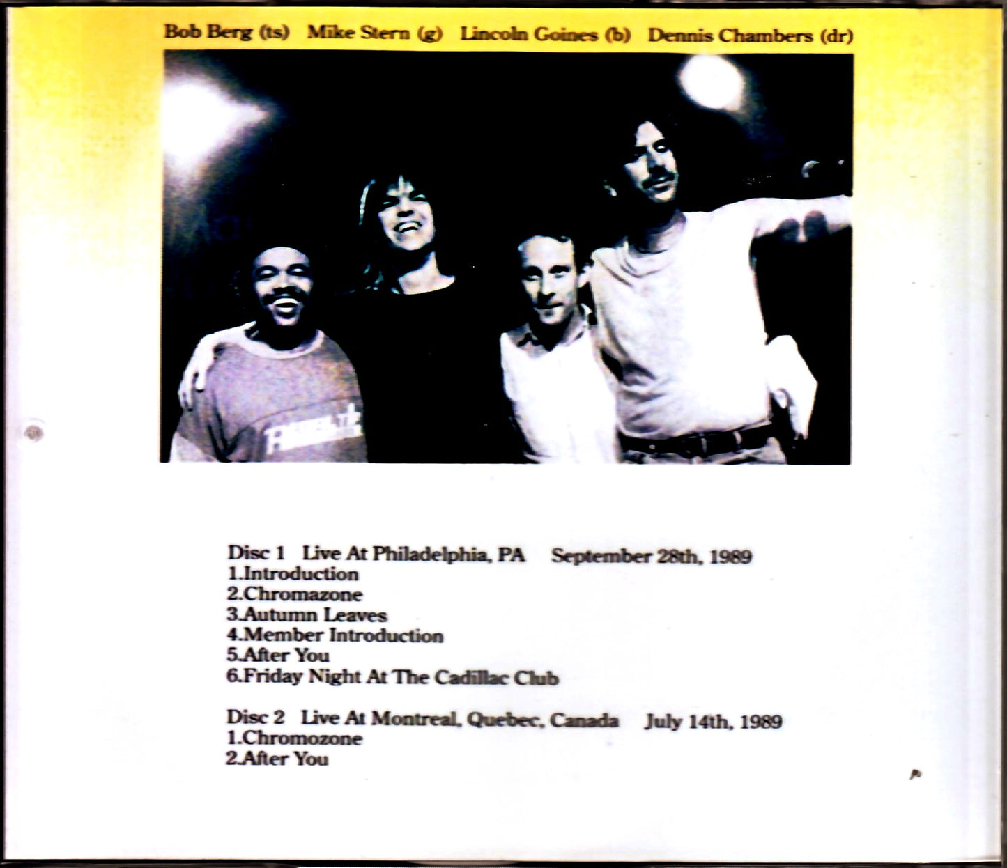 Mike Stern Bob Berg Mike Stern Bob Berg/Canada 1989