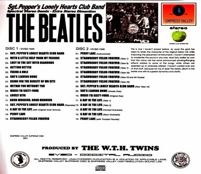 Beatles The Beatles/Sgt. Pepper's Lonely Hearts Club Band Final Technical Specifications Sgt. Pepper's Lonely Hearts Club Band Spectral Stereo Demix