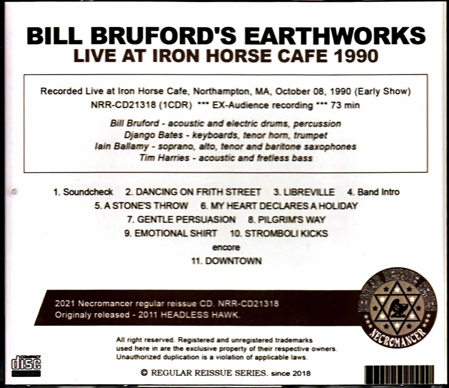 Bill Bruford Earth Works Bill Bruford/MA,USA 1990