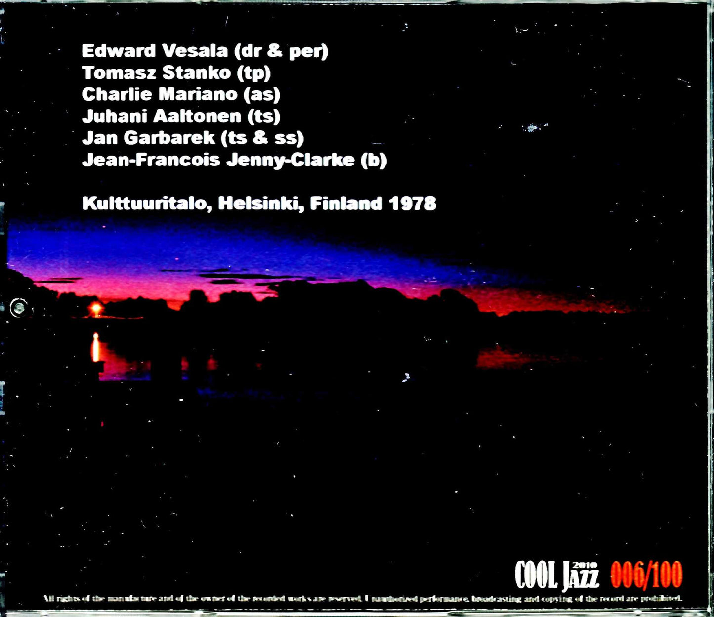 Edward Vesela Sextet Tomasz Stanko,Jan Garbarek/Finland 1978