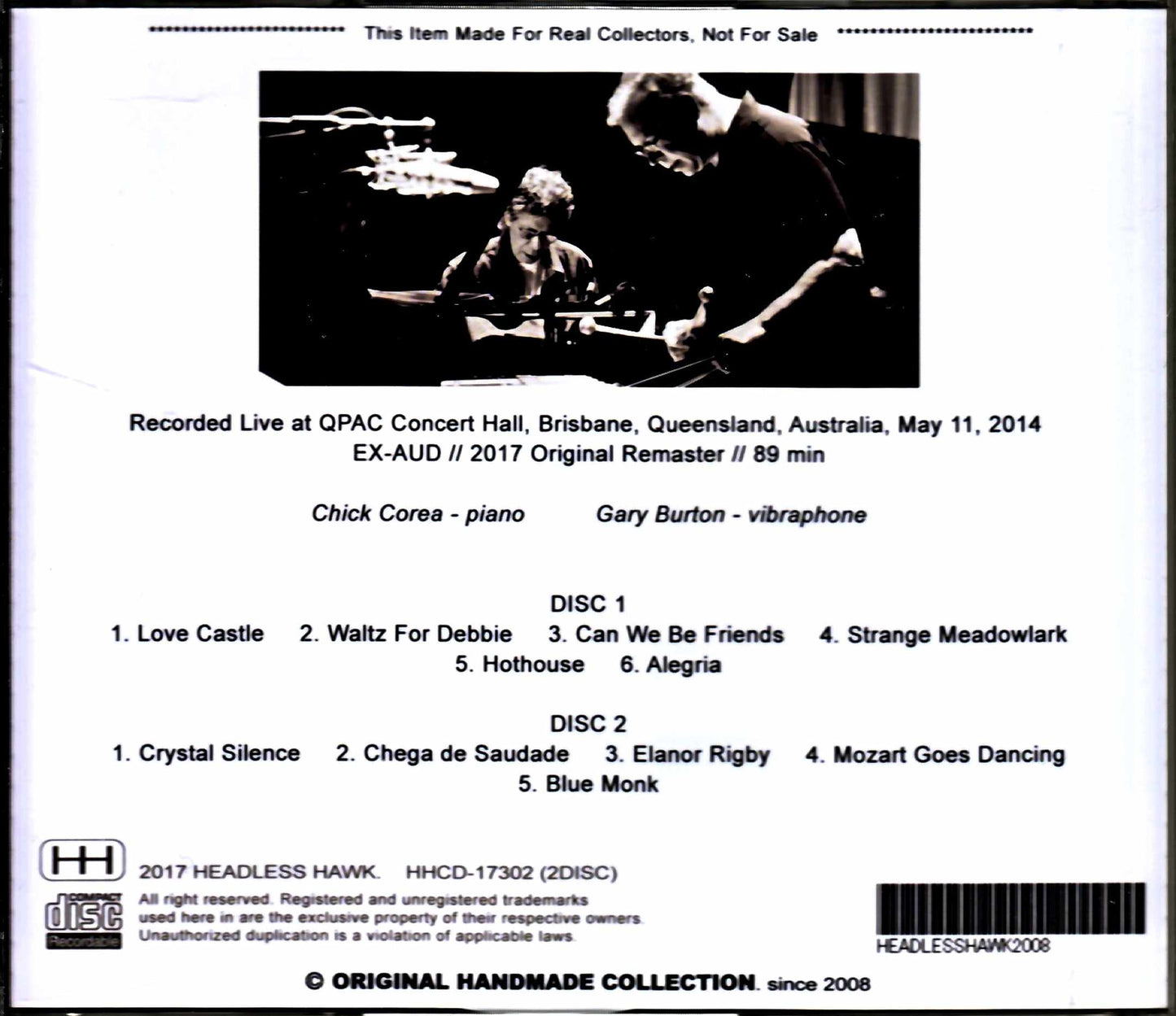 Chick Corea Gary Burton Chick Corea Gary Burton/Australia 2014 Complete