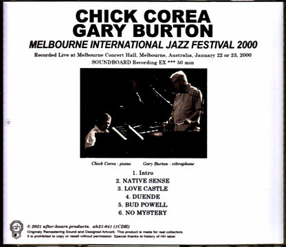 Chick Corea Gary Burton Chick Corea Gary Burton/Australia 2000