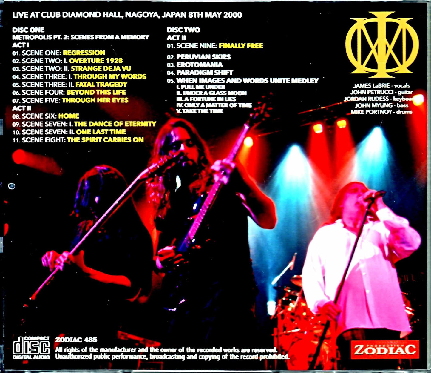 Dream Theater Dream Theater/Aichi,Japan 2000 DAT Master