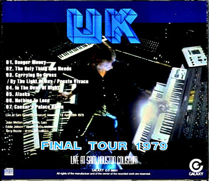 UK John Wetton, Eddie Jobson, Terry Bozzio Eddie Jobson John Wetton Terry Bozzio/TX,USA 1979