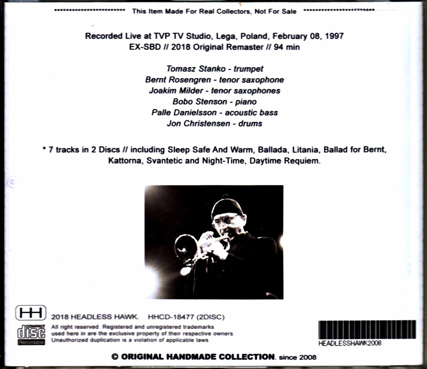 Tomasz Stanko Sextet Bobo Stenson Tomasz Stanko Bobo Stenson/Poland 1997