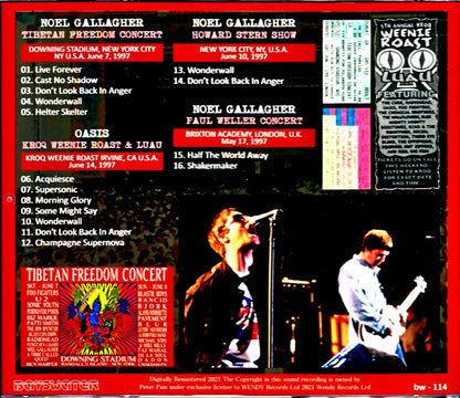 Oasis Noel Gallagher Oasis Noel Gallagher/CA,USA 1997 Complete & more