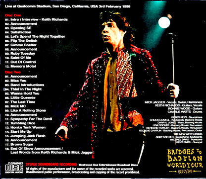 Rolling Stones/San Diego, Ca 1998 Upgrade