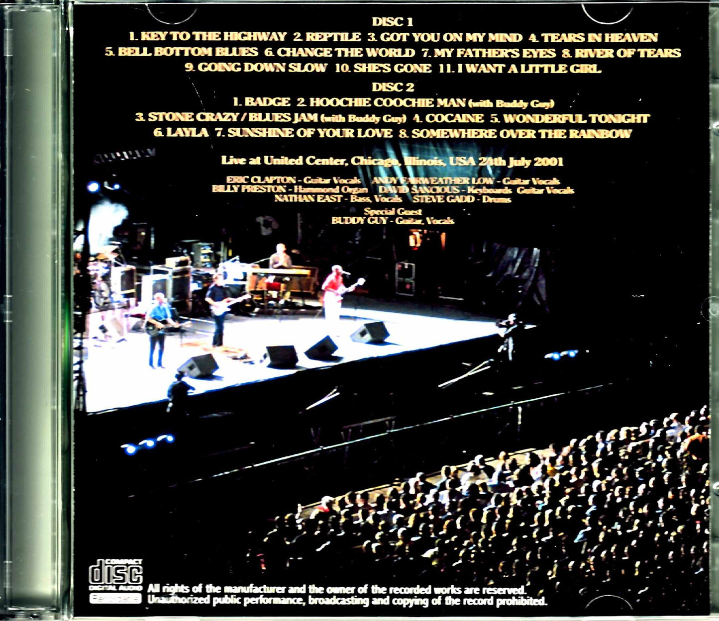 Eric Clapton Eric Clapton/IL,USA 2001 DAT Master Complete