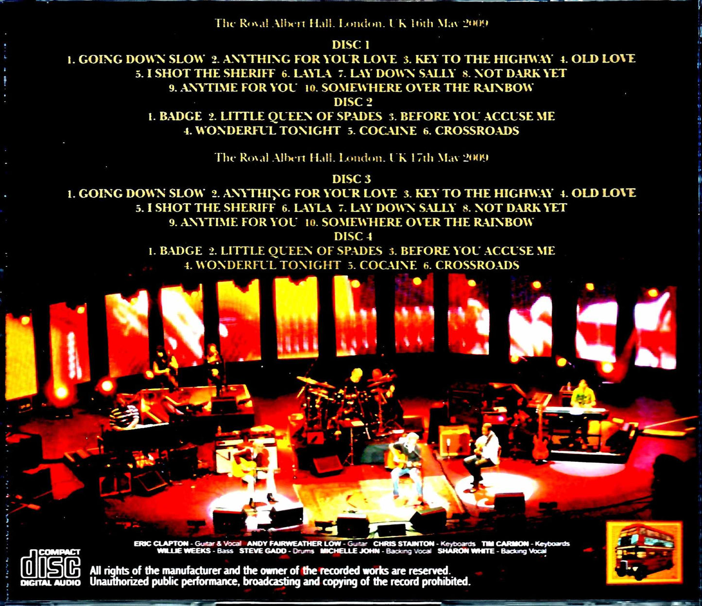 Eric Clapton Eric Clapton/London,UK 2009 2Days DAT Master Complete