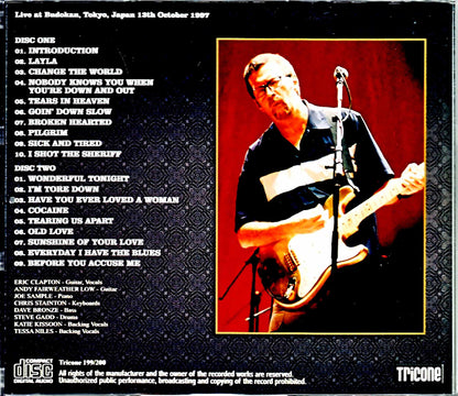 Eric Clapton Eric Clapton/Tokyo,Japan 10.13.1997 DAT Master