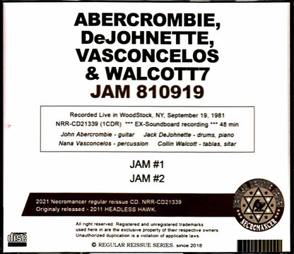 John Abercrombie Jack DeJohnette John Abercrombie/NY,USA 1981