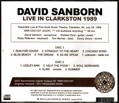 David Sanborn Robben Ford/MI, USA 1989